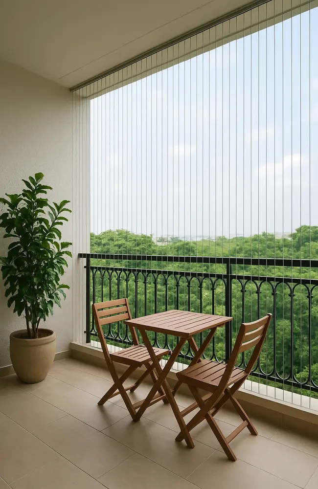 Premium Balcony Invisible Grills Projects