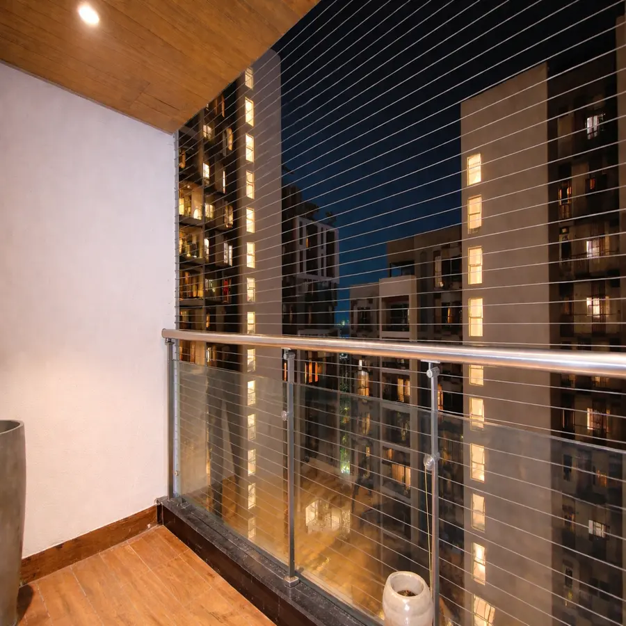 Rust Proof Balcony Invisible Grills Installation